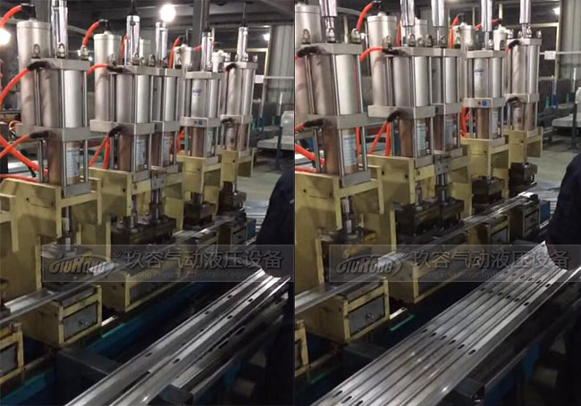 JRB力行程可調增壓缸在鋁型材沖孔中的應用